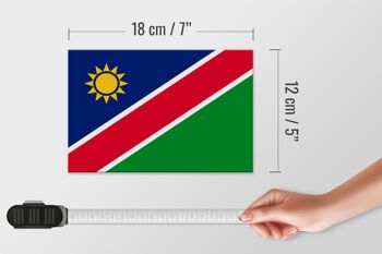 Panneau en bois drapeau de la Namibie 18x12 cm Décoration drapeau de la Namibie 4