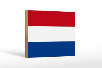 Panneau en bois drapeau Pays-Bas 18x12 cm Décoration drapeau des Pays-Bas 1