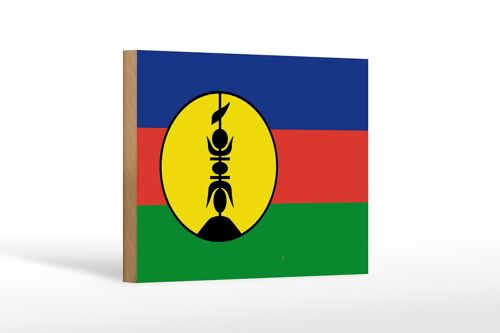 Holzschild Flagge Neukaledonien 18x12cm Flag New Caledonia Dekoration