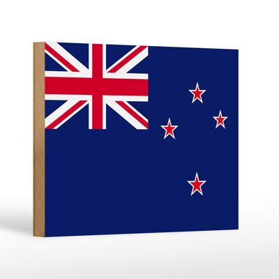 Letrero de madera Bandera de Nueva Zelanda 18x12 cm Decoración bandera de Nueva Zelanda