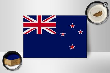 Panneau en bois drapeau de la Nouvelle-Zélande 18x12 cm Décoration drapeau de la Nouvelle-Zélande 2