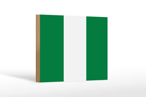 Holzschild Flagge Nigerias 18x12 cm Flag of Nigeria Dekoration