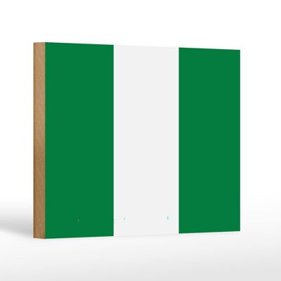 Cartello in legno bandiera della Nigeria 18x12 cm Decorazione bandiera della Nigeria