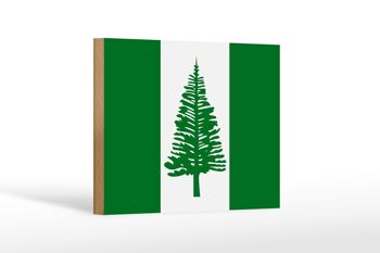 Drapeau en bois de l'île Norfolk, 18x12cm, drapeau de décoration de l'île Norfolk 1