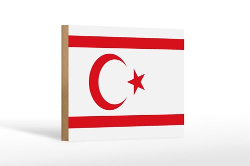 Holzschild Flagge Nordzypern 18x12 cm Flag Northern Cyprus Dekoration