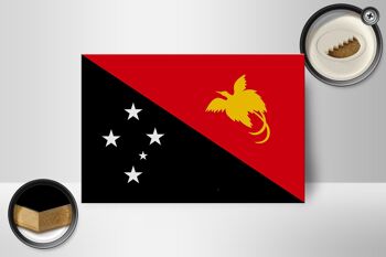 Panneau en bois drapeau Papouasie-Nouvelle-Guinée 18x12cm Décoration Papouasie-Nouvelle-Guinée 2
