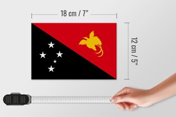 Panneau en bois drapeau Papouasie-Nouvelle-Guinée 18x12cm Décoration Papouasie-Nouvelle-Guinée 4