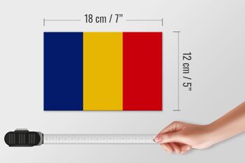 Panneau en bois drapeau de la Roumanie 18x12 cm Décoration drapeau de la Roumanie 4