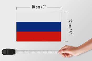 Panneau en bois drapeau de la Russie 18x12 cm Décoration drapeau de la Russie 4