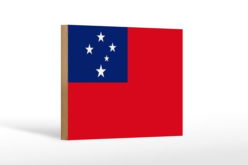 Holzschild Flagge Samoas 18x12 cm Flag of Samoa Dekoration