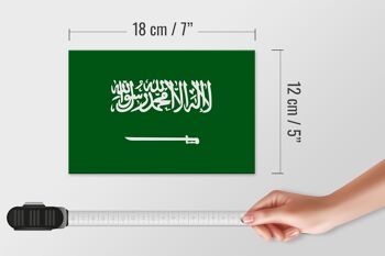 Panneau en bois drapeau Arabie Saoudite 18x12 cm Drapeau Arabie Saoudite décoration 4