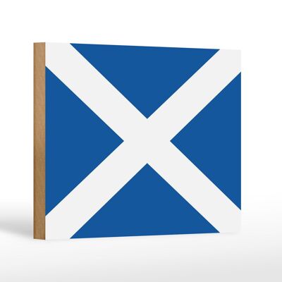 Letrero de madera Bandera de Escocia 18x12 cm Decoración Bandera de Escocia