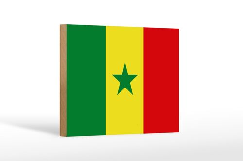 Holzschild Flagge Senegal 18x12 cm Flag of Senegal Dekoration