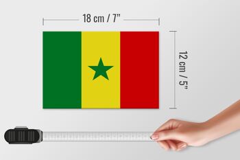 Panneau en bois drapeau Sénégal 18x12 cm Décoration drapeau du Sénégal 4