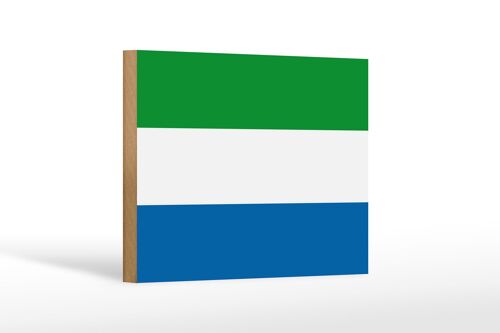 Holzschild Flagge Sierra Leones 18x12 cm Flag Sierra Leone Dekoration