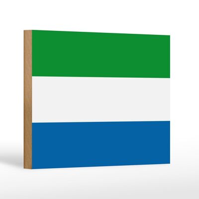 Holzschild Flagge Sierra Leones 18x12 cm Flag Sierra Leone Dekoration