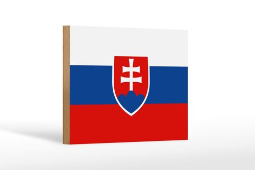 Holzschild Flagge Slowakei 18x12 cm Flag of Slovakia Dekoration