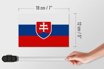 Panneau en bois drapeau Slovaquie 18x12 cm Décoration drapeau de la Slovaquie 4