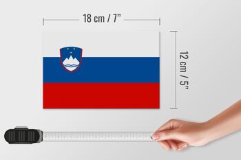 Panneau en bois drapeau de la Slovénie 18x12 cm Décoration drapeau de la Slovénie 4