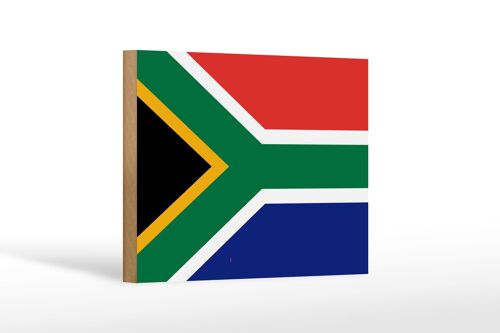 Holzschild Flagge Südafrikas 18x12 cm Flag of South Africa Dekoration