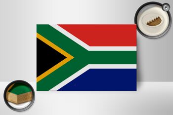 Panneau en bois drapeau de l'Afrique du Sud 18x12 cm Décoration drapeau de l'Afrique du Sud 2