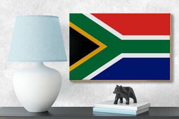 Panneau en bois drapeau de l'Afrique du Sud 18x12 cm Décoration drapeau de l'Afrique du Sud 3