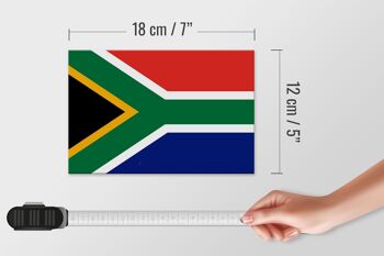 Panneau en bois drapeau de l'Afrique du Sud 18x12 cm Décoration drapeau de l'Afrique du Sud 4