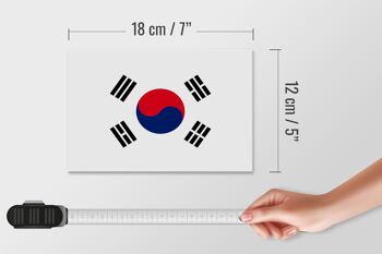Panneau en bois drapeau de la Corée du Sud 18x12 cm Décoration drapeau de la Corée du Sud 4