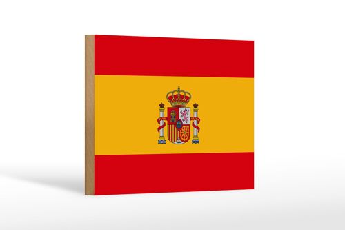 Holzschild Flagge Spaniens 18x12 cm Flag of Spain Dekoration