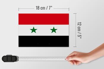 Panneau en bois drapeau de la Syrie 18x12 cm Décoration drapeau de la Syrie 4