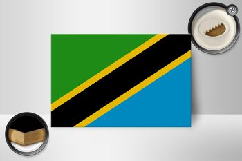 Panneau en bois drapeau de Tanzanie 18x12 cm Décoration drapeau de Tanzanie 2