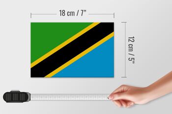Panneau en bois drapeau de Tanzanie 18x12 cm Décoration drapeau de Tanzanie 4