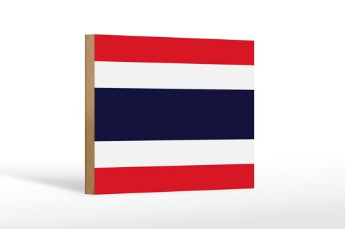 Holzschild Flagge Thailands 18x12 cm Flag of Thailand Dekoration