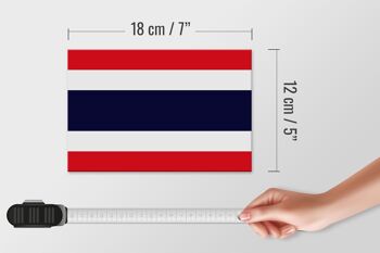Panneau en bois drapeau de la Thaïlande 18x12 cm Décoration drapeau de la Thaïlande 4