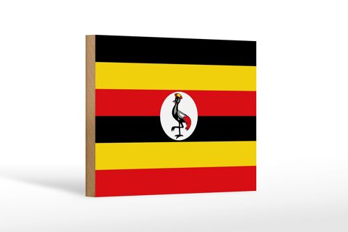 Holzschild Flagge Ugandas 18x12 cmFlag of Uganda Dekoration