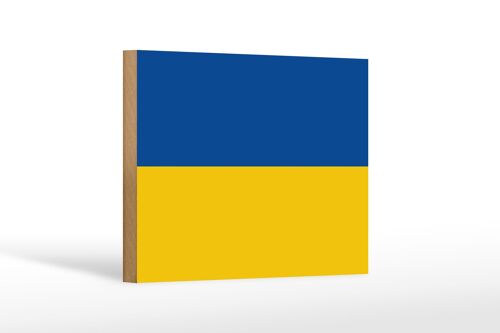 Holzschild Flagge Ukraine 18x12 cm flag of Ukraine Dekoration