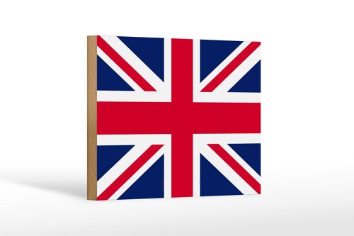 Holzschild Flagge Union Jack 18x12 cm Flag United Kingdom Dekoration