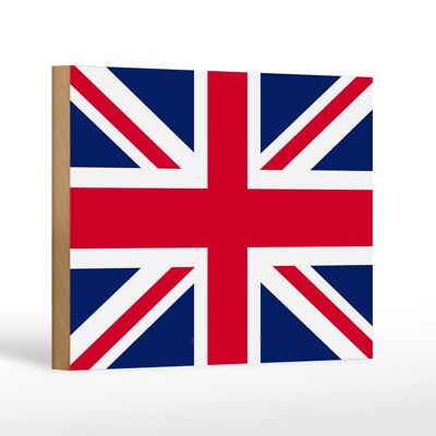 Cartello in legno bandiera Union Jack 18x12 cm Decorazione bandiera Regno Unito