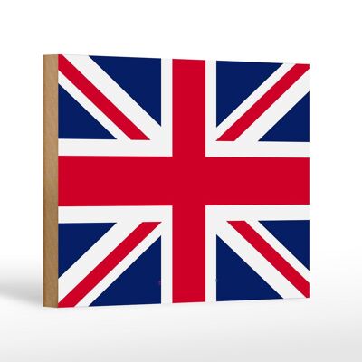 Holzschild Flagge Union Jack 18x12 cm Flag United Kingdom Dekoration