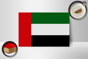 Panneau en bois drapeau Émirats Arabes Unis 18x12 cm décoration 2