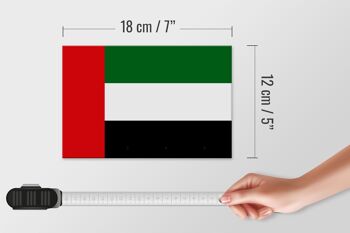 Panneau en bois drapeau Émirats Arabes Unis 18x12 cm décoration 4