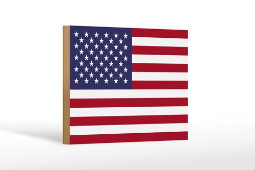 Holzschild Flagge Vereinigte Staaten 18x12cm United States Dekoration