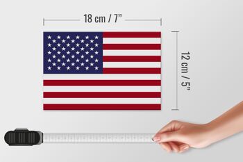 Panneau en bois drapeau États-Unis 18x12cm Décoration États-Unis 4