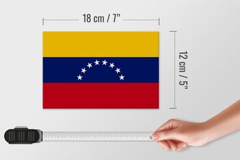 Panneau en bois drapeau du Venezuela 18x12 cm Décoration drapeau du Venezuela 4