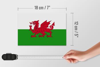 Panneau en bois drapeau du Pays de Galles 18x12 cm Décoration drapeau du Pays de Galles 4