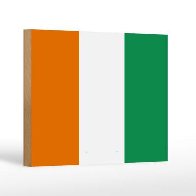 Wooden sign flag Ivory Coast 18x12 cm Flag Ivory Coast decoration