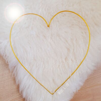 Golden wire heart