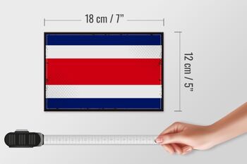 Panneau en bois drapeau du Costa Rica 18x12 cm décoration rétro Costa Rica 4