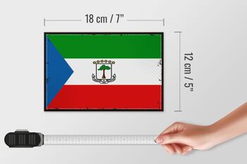 Panneau en bois drapeau de Guinée équatoriale, 18x12 cm, décoration rétro 4