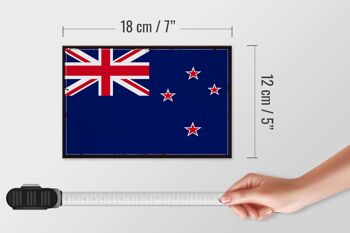 Panneau en bois drapeau de la Nouvelle-Zélande 18x12 cm Décoration rétro Nouvelle-Zélande 4